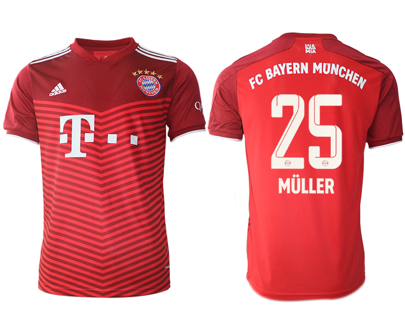 Men 2021-2022 Club Bayern Munich home aaa version red #25 Soccer Jersey->bayern munich jersey->Soccer Club Jersey